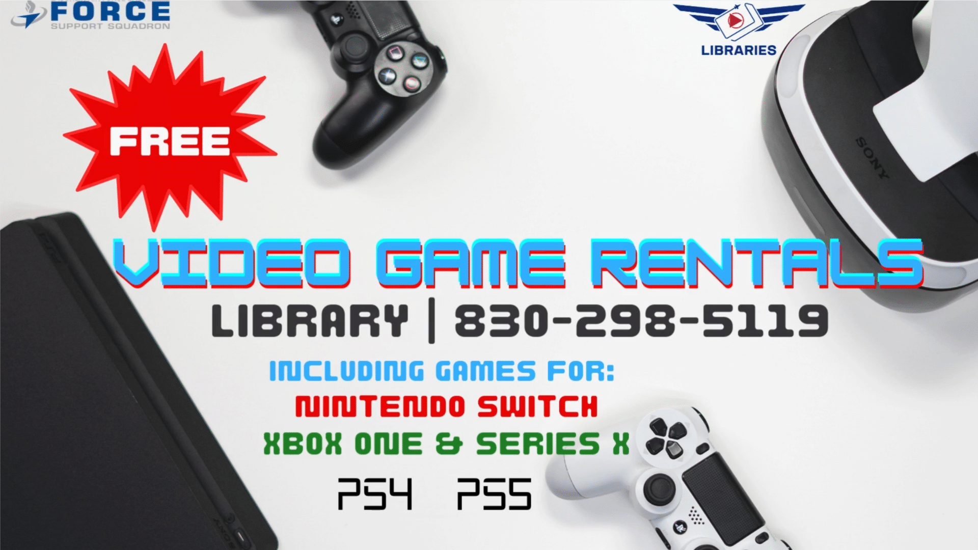 Laughlin AFB Library Video Game Rentals