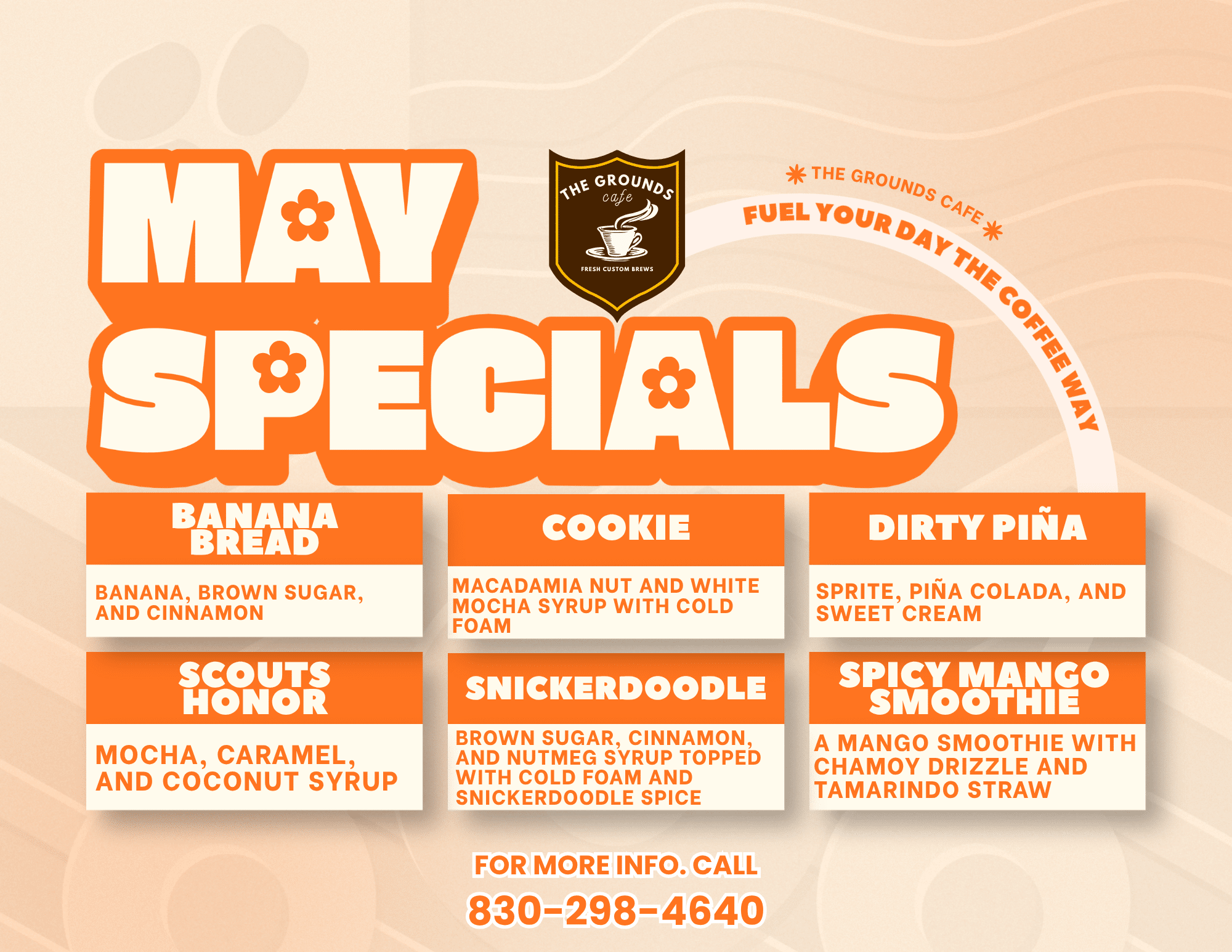 The Grounds Cafe Monthly Specials